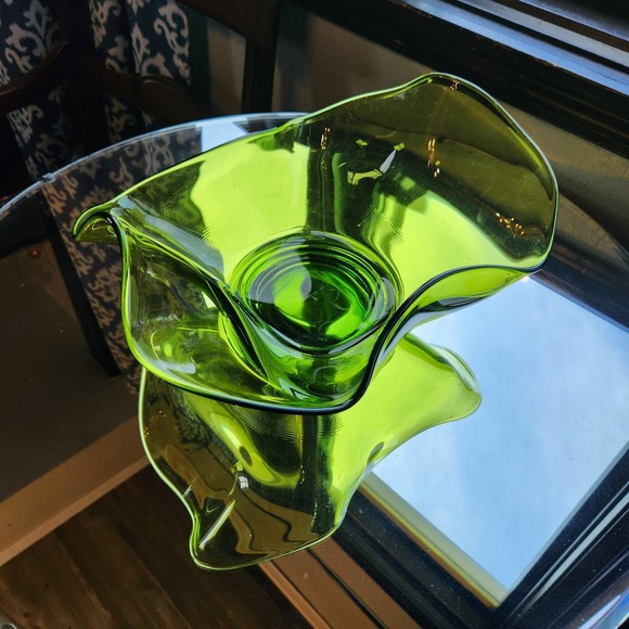 Large Viking Glass Bowl! Art glass style bowl, centerpiece, fruit bowl, decor - Picture 4 of 10